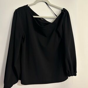 Banana Republic Black Asymmetrical Blouse